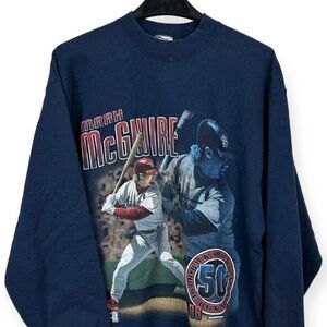Vintage 1997 Pro Player Men's Large Mark McGwire Home Run Champ Sweatshirt‎ USA
